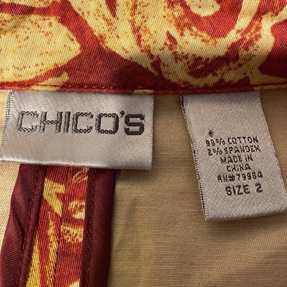 N womens Chico’s 3/4 sleeve stretch button front lightweight jacket size 2 EUC - Picture 3 of 3